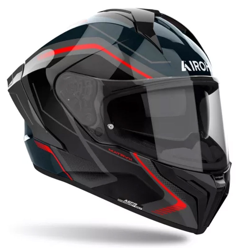 Airoh MATRYX Wide zárt motoros bukósisak fekete-szürke-piros