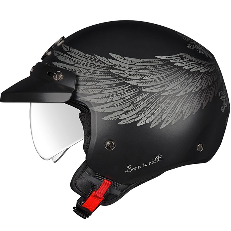 NEXX Y.10 EAGLE RIDER nyitott motoros bukósisak fekete-szürke kiárusítás
