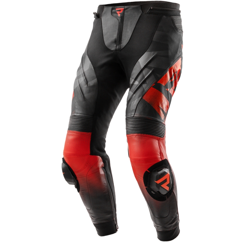 Rebelhorn Inferno motoros bőrnadrág fekete-fluo piros