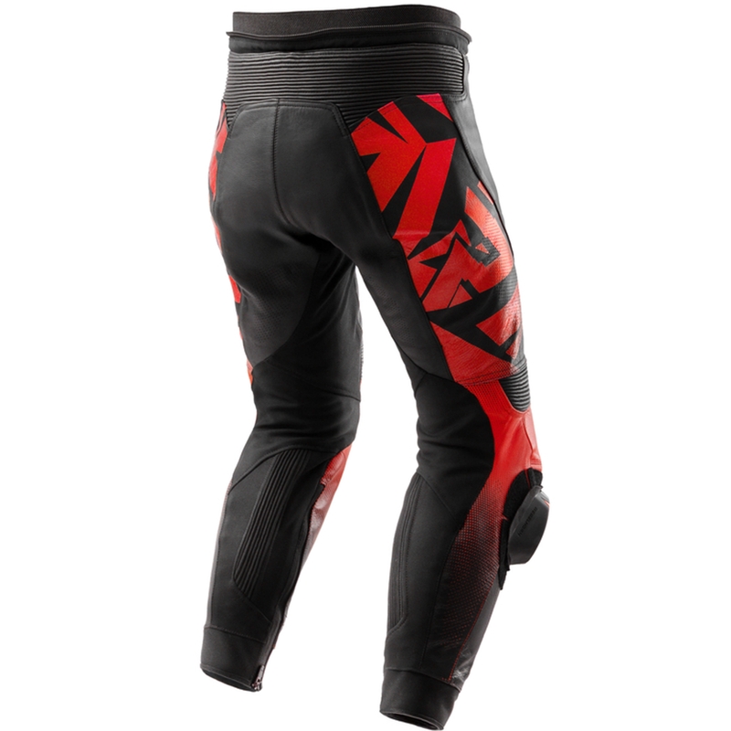 Rebelhorn Inferno motoros bőrnadrág fekete-fluo piros