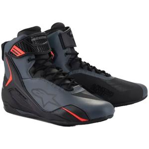 Alpinestars Faster-4 motoros cipő fekete-szürke-fluo piros