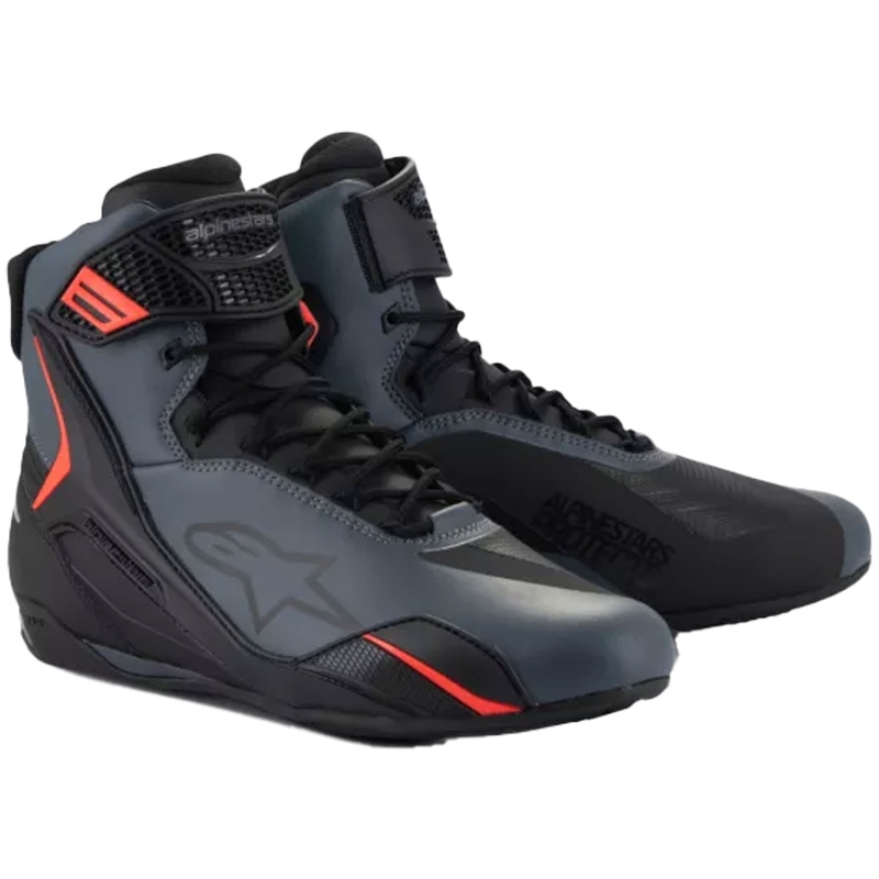 Alpinestars Faster-4 motoros cipő fekete-szürke-fluo piros
