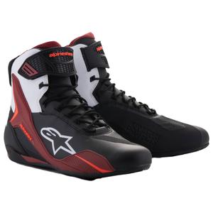Alpinestars Faster-4 motoros cipő fekete-fehér-sötétpiros
