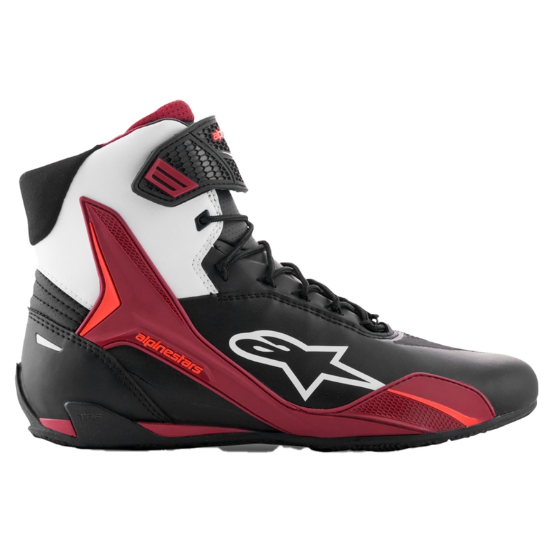 Alpinestars Faster-4 motoros cipő fekete-fehér-sötétpiros