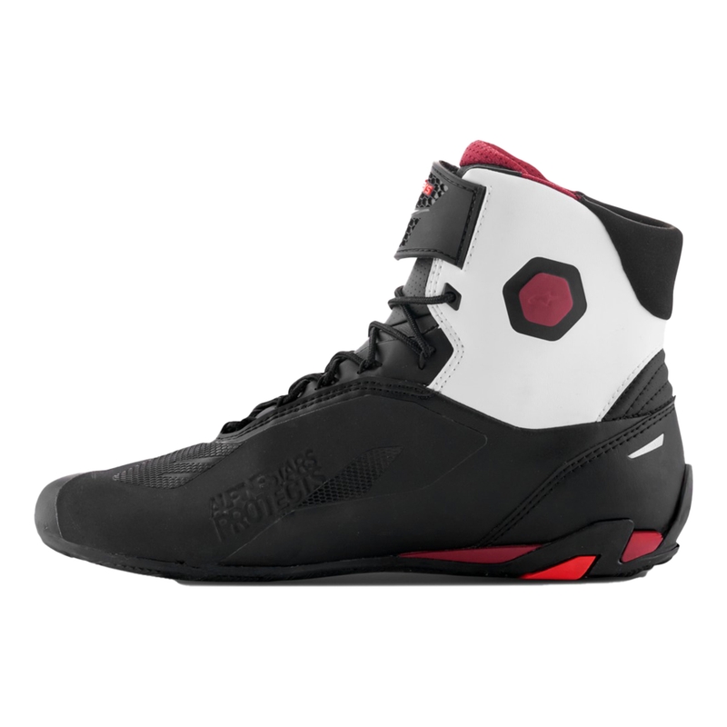 Alpinestars Faster-4 motoros cipő fekete-fehér-sötétpiros