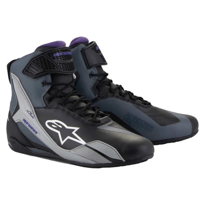 Alpinestars Stella Faster-4 női motoros cipő fekete-szürke-lila