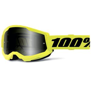 100% ACCURI 2 Sand motocross szemüveg sárga, dupla füstös plexivel
