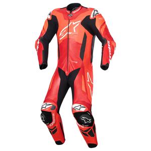 Alpinestars GP Plus V4 Sprint, Tech-air kompatibilis egyrészes bőr motoros overál fluo piros-piros-fehér-fekete