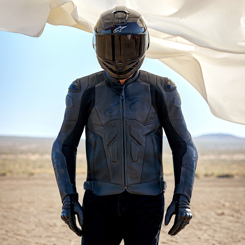 Alpinestars Dusk motoros bőrkabát fekete
