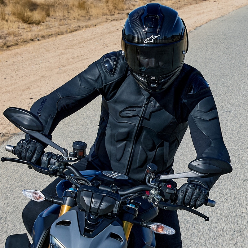 Alpinestars Dusk motoros bőrkabát fekete