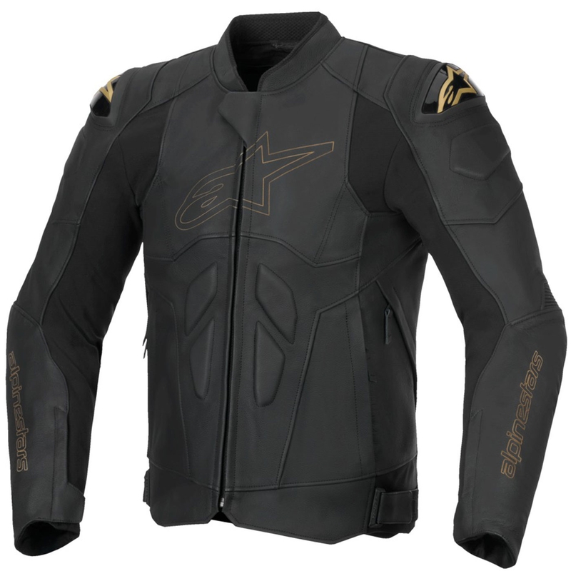 Alpinestars Dusk motoros bőrkabát fekete-arany