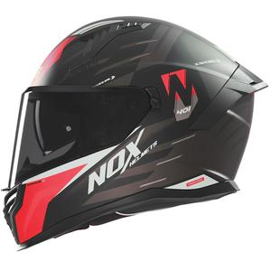 NOX N401 Crower zárt bukósisak matt fekete-piros