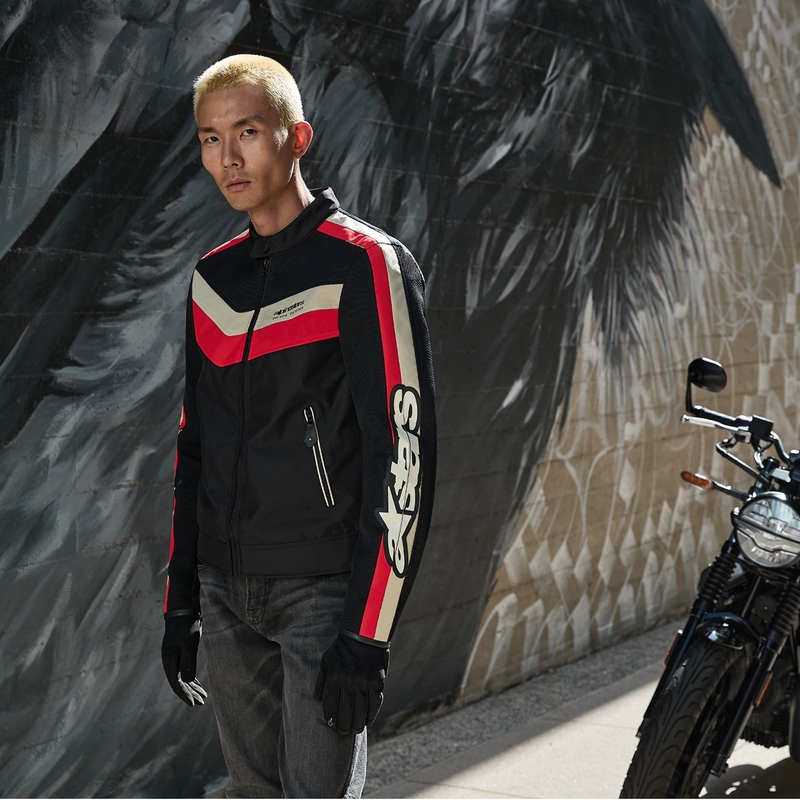 Alpinestars T-Dyno Air motoros kabát fekete-piros-bézs