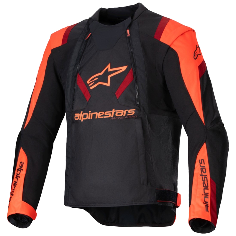 Alpinestars T-Stunt Air motoros kabát fekete-fluo piros-piros
