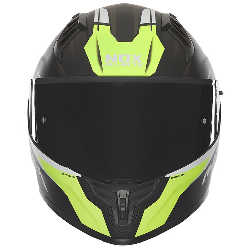 NOX N401 Crower zárt bukósisak matt fekete-fluo sárga