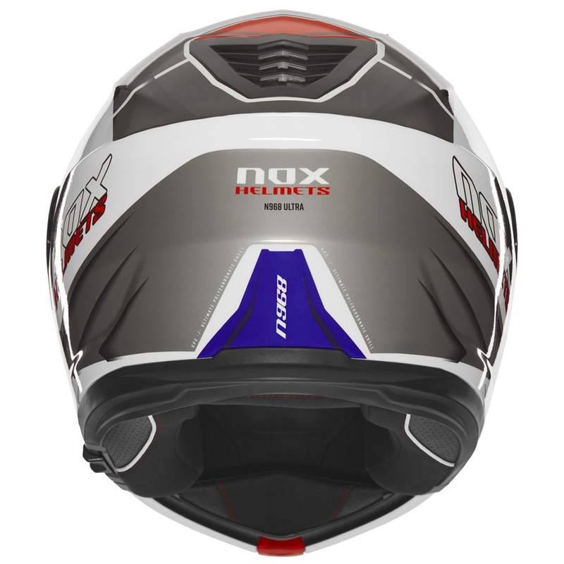 NOX N968 Ultra felhajtható motoros bukósisak fehér-szürke