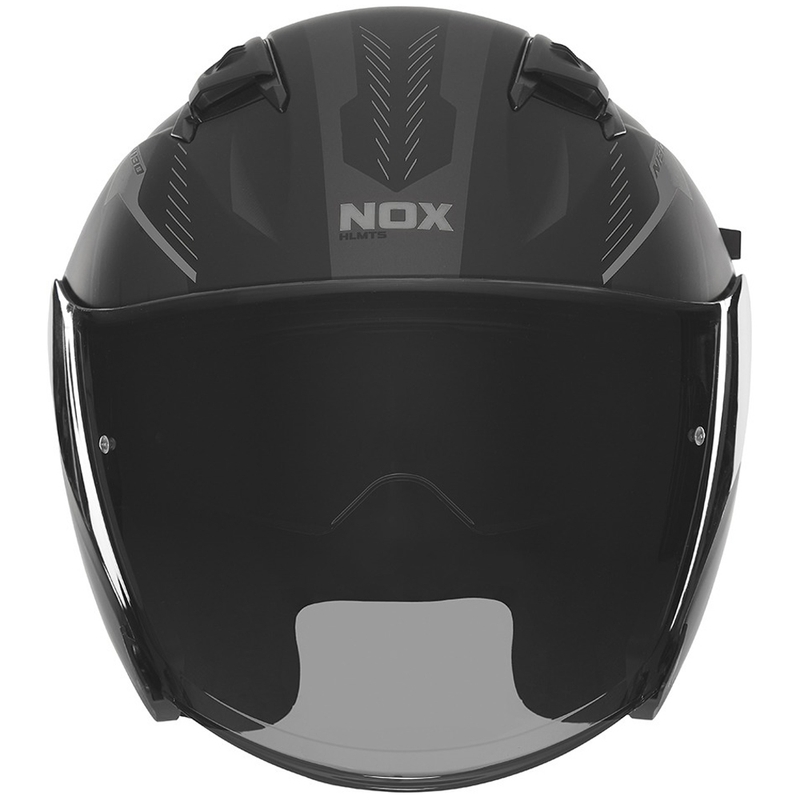 NOX N130 Myst nyitott sisak matt fekete-ezüst