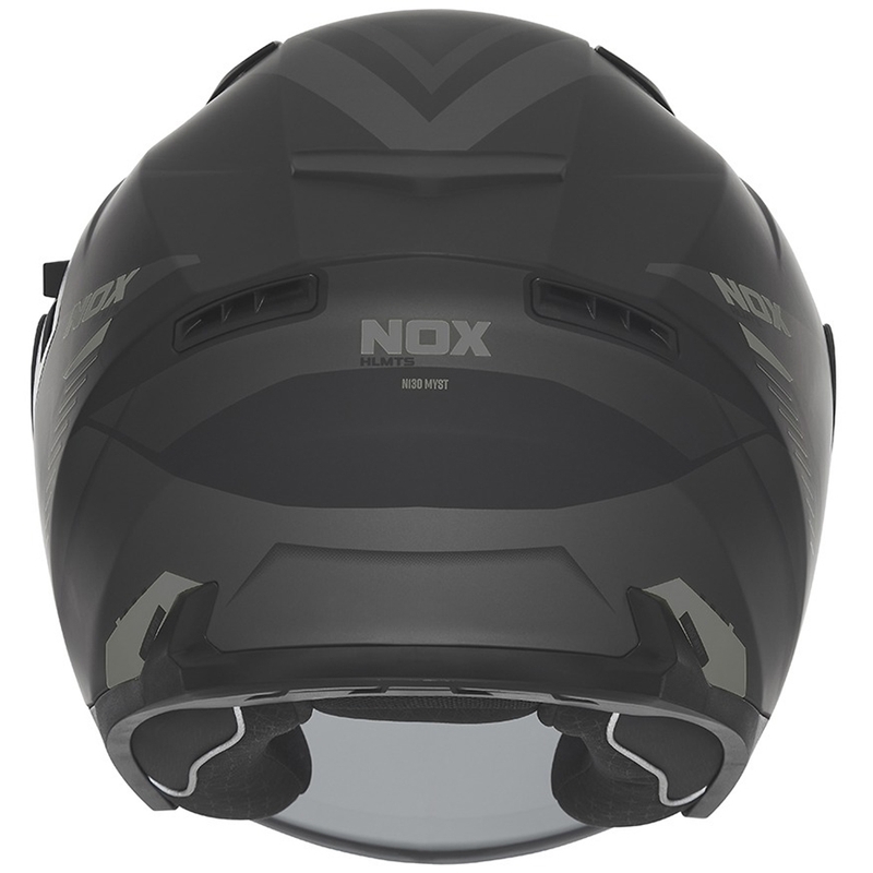NOX N130 Myst nyitott sisak matt fekete-ezüst
