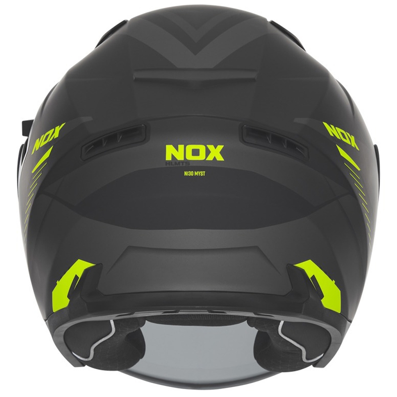 NOX N130 Myst nyitott sisak matt fekete-fluo sárga
