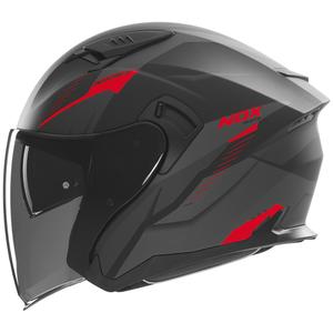NOX N130 Myst nyitott sisak matt fekete-piros