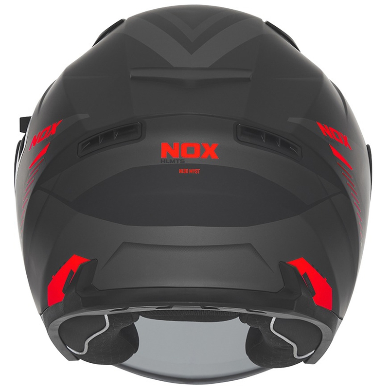 NOX N130 Myst nyitott sisak matt fekete-piros
