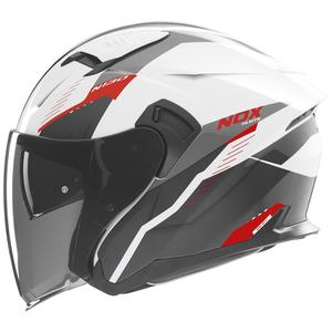 NOX N130 Myst nyitott sisak fehér-fekete-piros