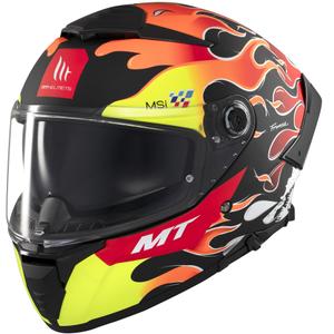 MT Thunder 4 SV Yamanaka zárt motoros bukósisak matt fekete-piros