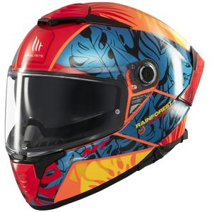 MT Thunder 4 SV Rainforest zárt motoros bukósisak kék-narancssárga