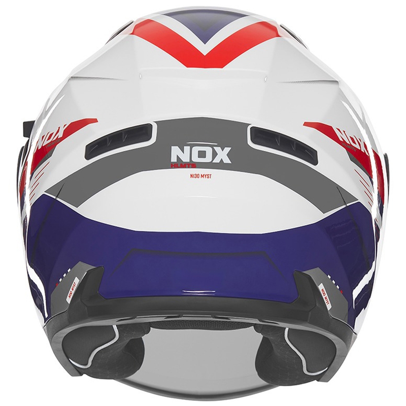 NOX N130 Myst nyitott sisak fehér-kék-piros
