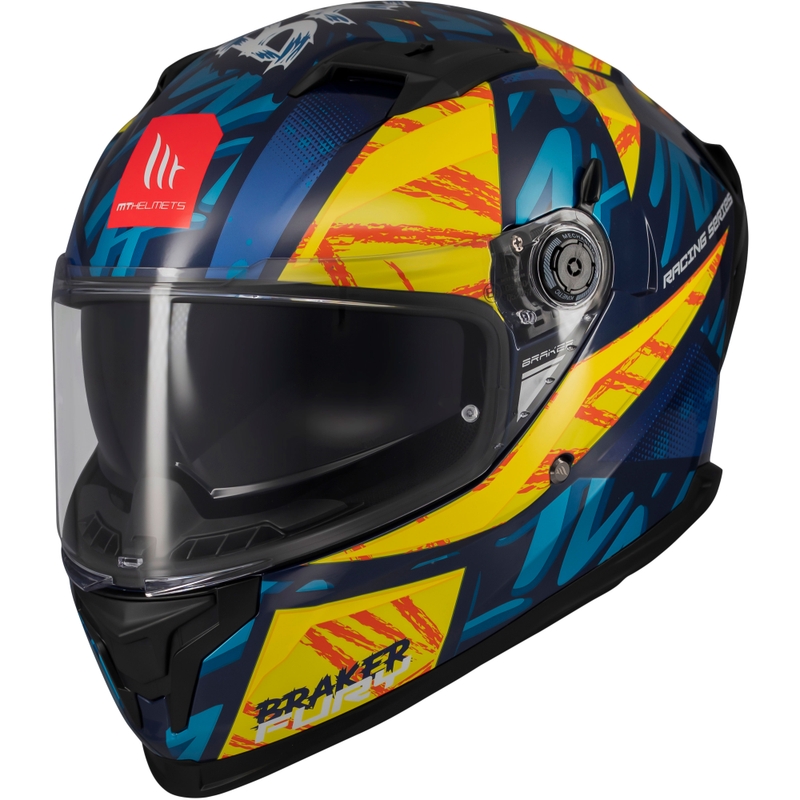 MT Braker SV Fury zárt motoros bukósisak kék-sárga