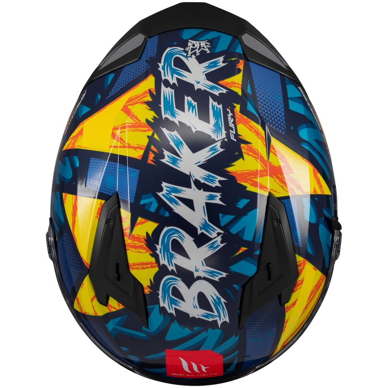 MT Braker SV Fury zárt motoros bukósisak kék-sárga
