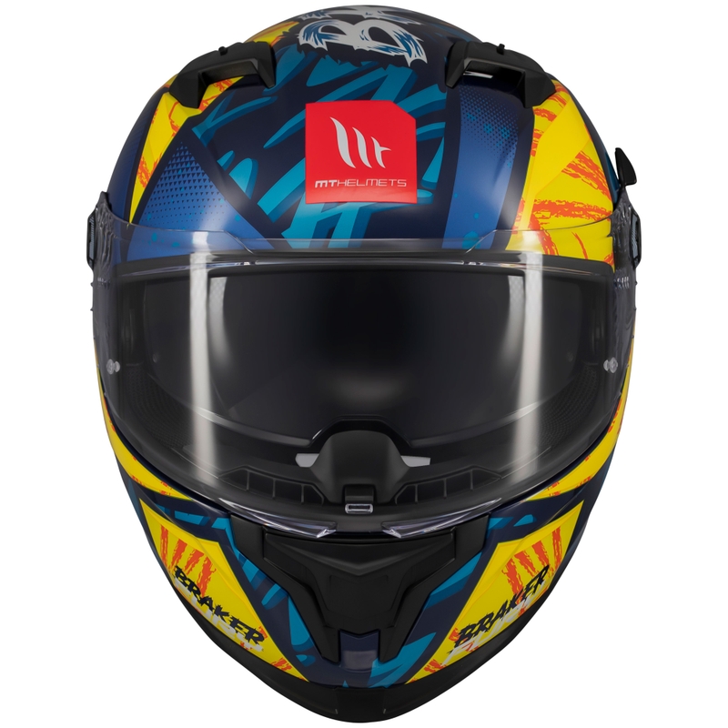 MT Braker SV Fury zárt motoros bukósisak kék-sárga