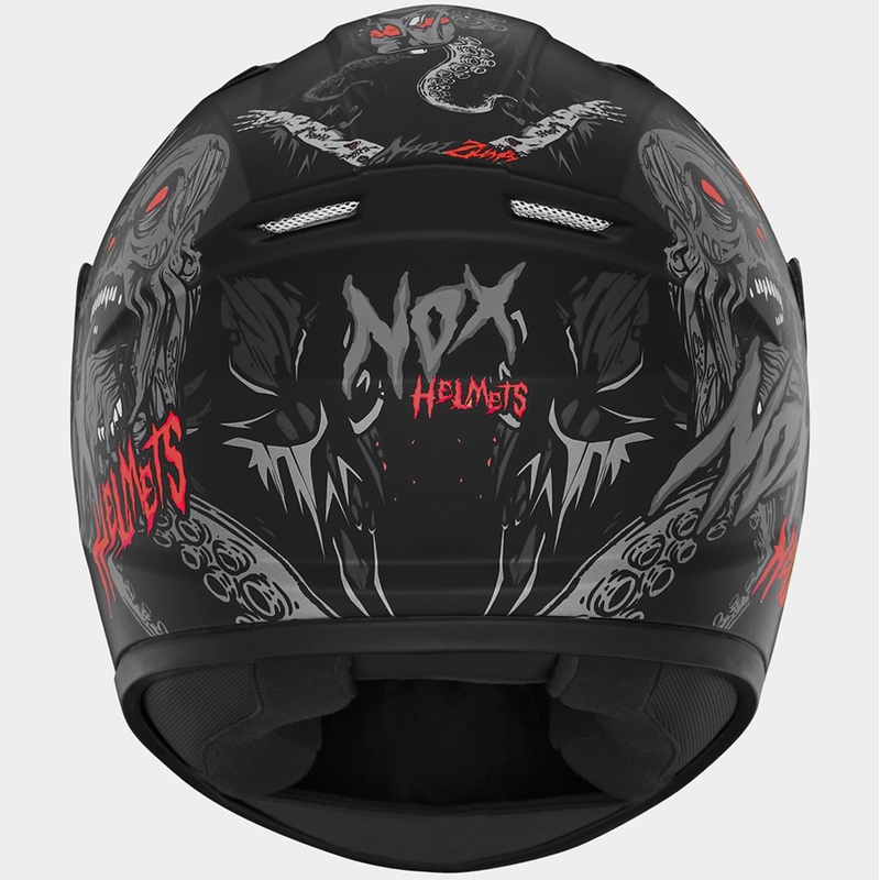 NOX N731 ZUMBI zárt gyerek bukósisak matt fekete-piros