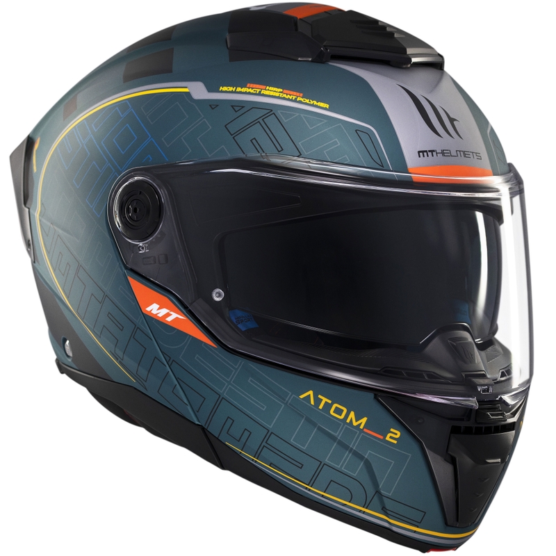MT Atom 2 SV Destiny felnyitható motoros bukósisak matt zöld-fekete