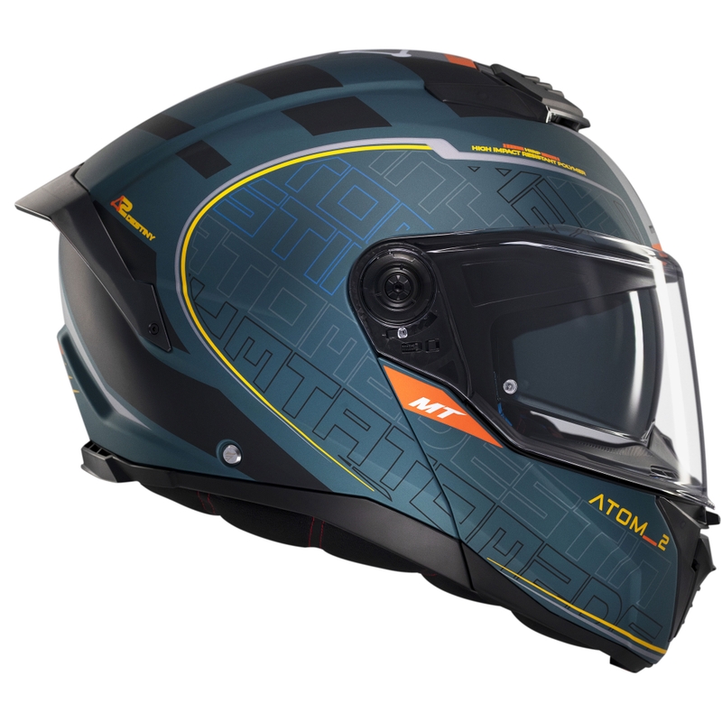 MT Atom 2 SV Destiny felnyitható motoros bukósisak matt zöld-fekete