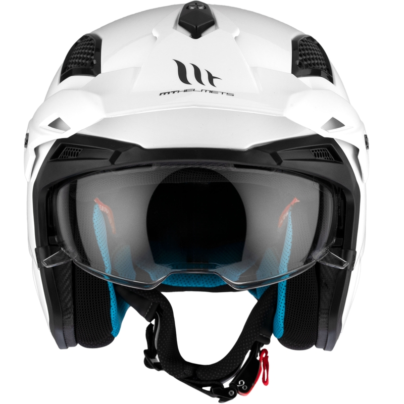 MT District SV Solid nyitott trial motoros bukósisak fehér