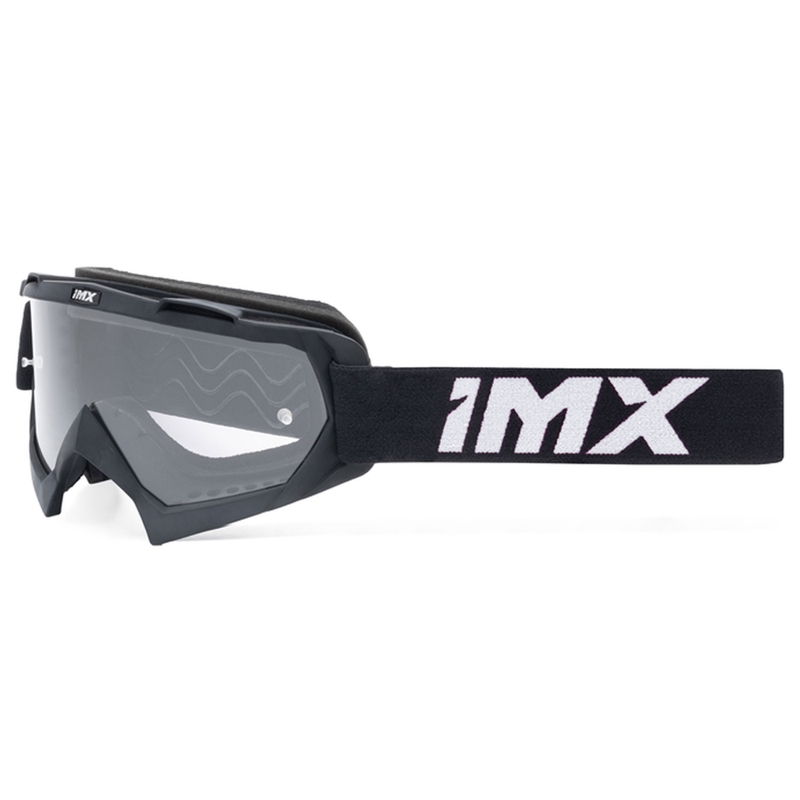 iMX Mud motocross szemüveg fekete, átlátszó plexivel