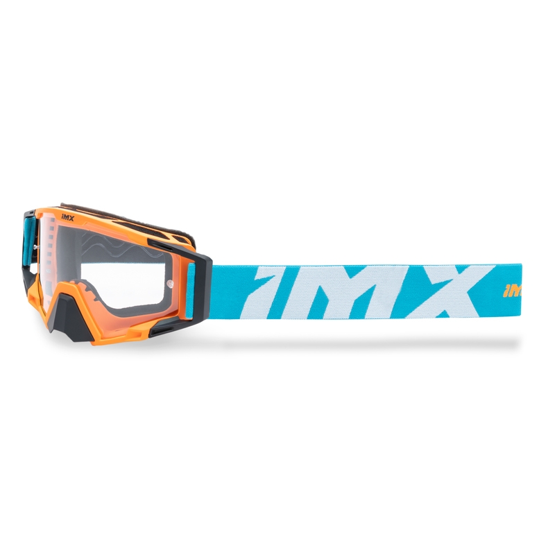 iMX Sand motocross szemüveg narancssárga-kék-fehér, irídium plexivel