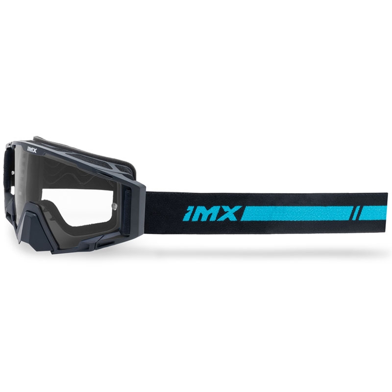 iMX Sand motocross szemüveg fekete-kék, kék irídium plexivel