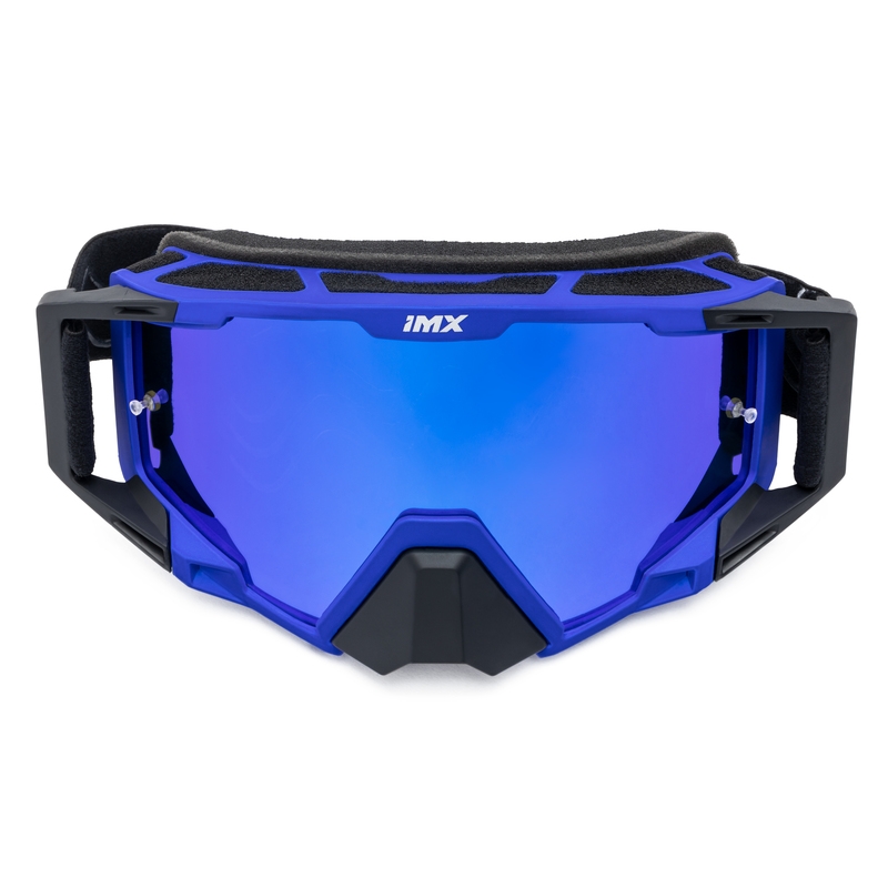 iMX Sand motocross szemüveg fekete-kék, irídium plexivel