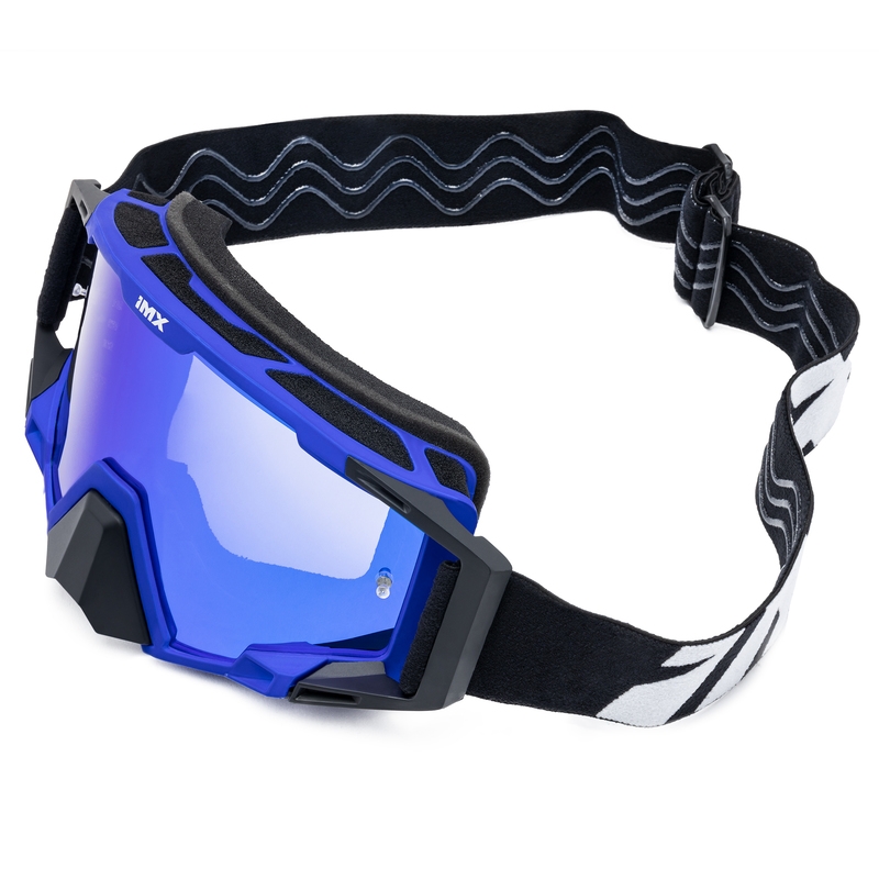 iMX Sand motocross szemüveg fekete-kék, irídium plexivel