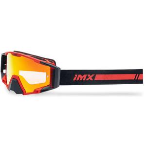 iMX Sand motocross szemüveg fekete-piros, piros irídium plexivel