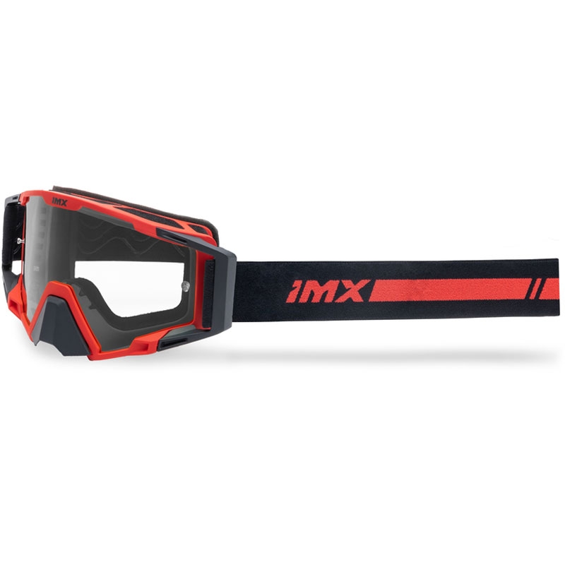 iMX Sand motocross szemüveg fekete-piros, piros irídium plexivel