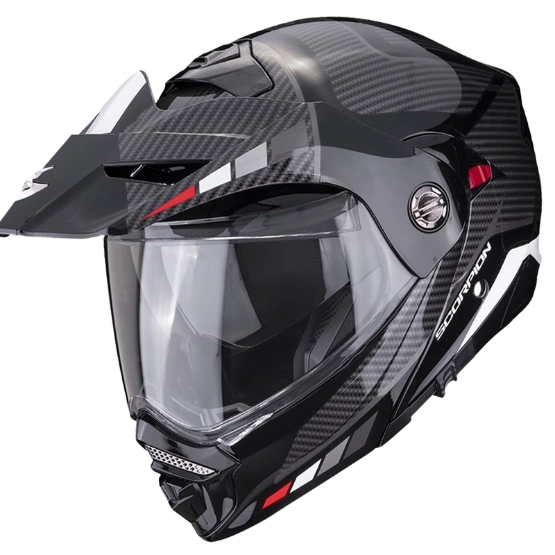 MOTOROS sisak SCORPION ADX-2 CAMINO fekete-ezüst-piros kiárusítás