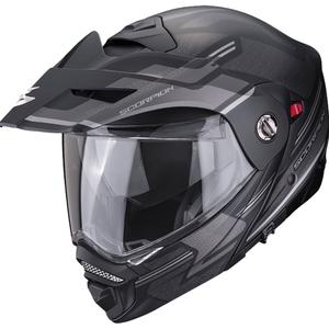 SCORPION ADX-2 CARRERA motoros sisak matt fekete-ezüst
