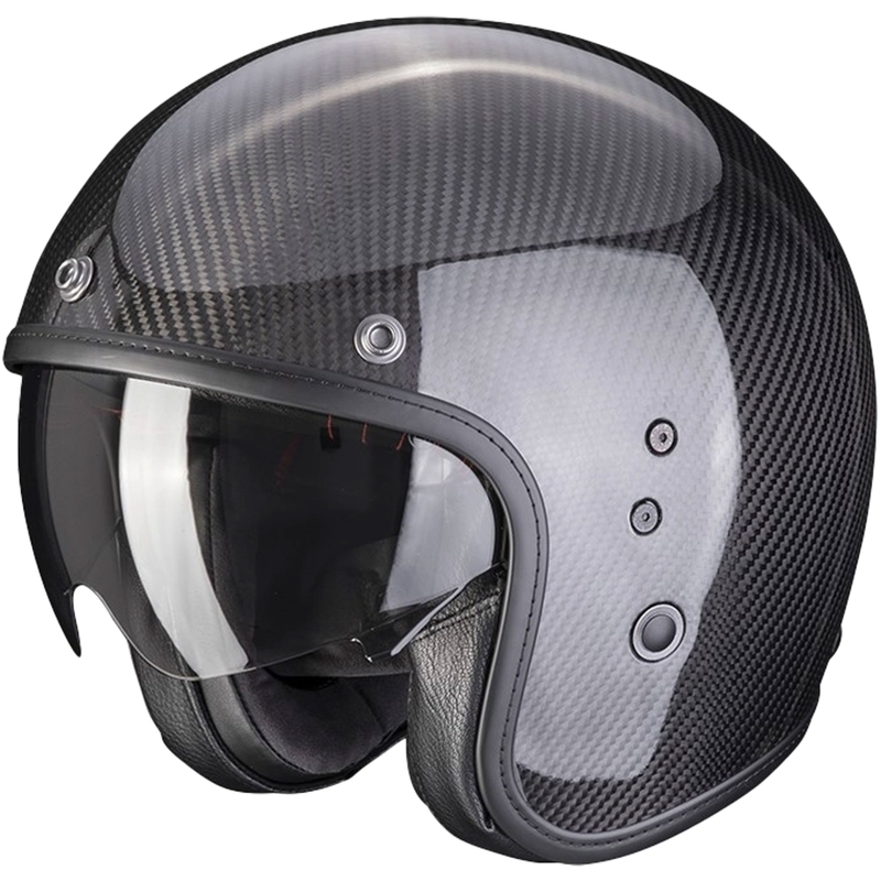 Scorpion Belfast Evo Carbon nyitott sisak fekete