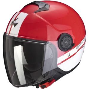 MOTOROS sisak SCORPION EXO-CITY STRADA piros-fehér