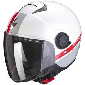 MOTOROS sisak SCORPION EXO-CITY STRADA fehér-ezüst-piros