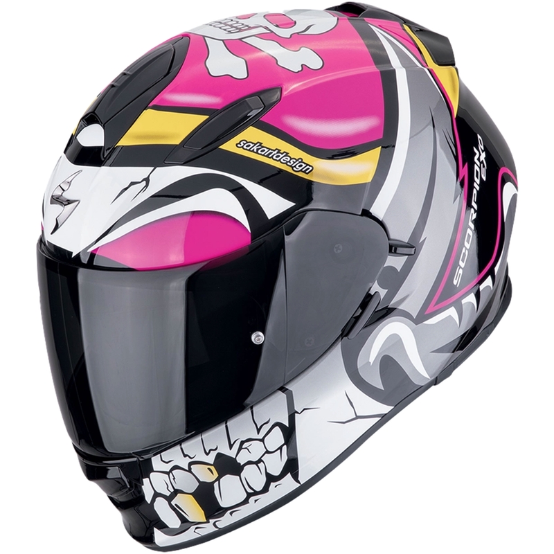 Integrální helma na motorku Scorpion EXO-491 PIRATE růžová