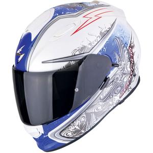 Scorpion EXO-491 RUN zárt motoros bukósisak fehér-kék